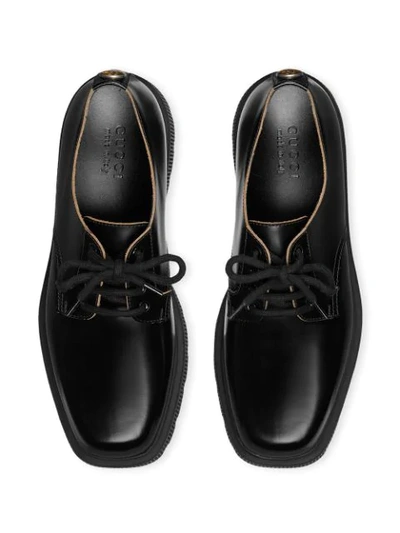 Shop Gucci Double G Oxford Shoes In Black