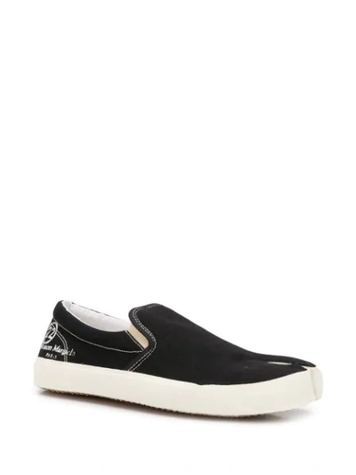 Shop Maison Margiela Tabi Slip-on Sneakers In Black