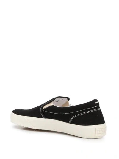 Shop Maison Margiela Tabi Slip-on Sneakers In Black