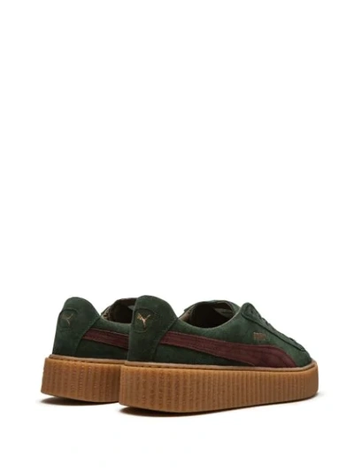 Shop Fenty X Puma Suede Creeper Sneakers In Green