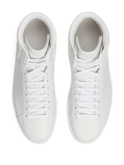 Shop Gucci Ace High-top Sneakers In White