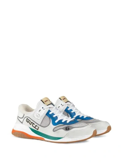 Shop Gucci Ultrapace Panelled Sneakers In White
