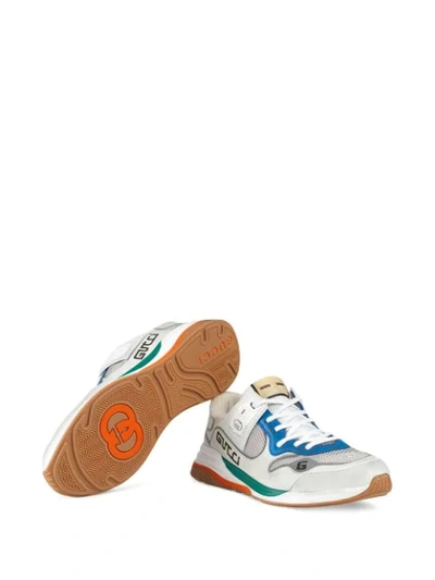 Shop Gucci Ultrapace Panelled Sneakers In White