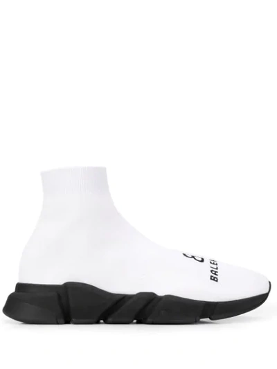 Shop Balenciaga Speed Lt Sneakers In White