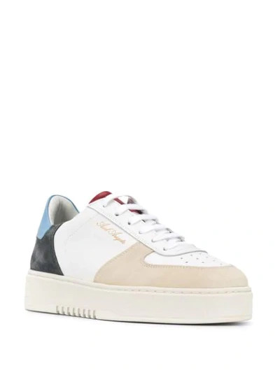 Shop Axel Arigato Leather Panel Trainers In White