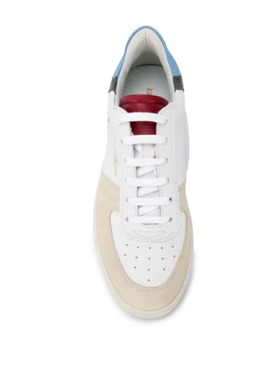 Shop Axel Arigato Leather Panel Trainers In White
