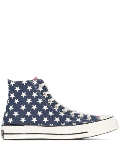 Shop Converse American Flag Print High-top Sneakers In Multicolour