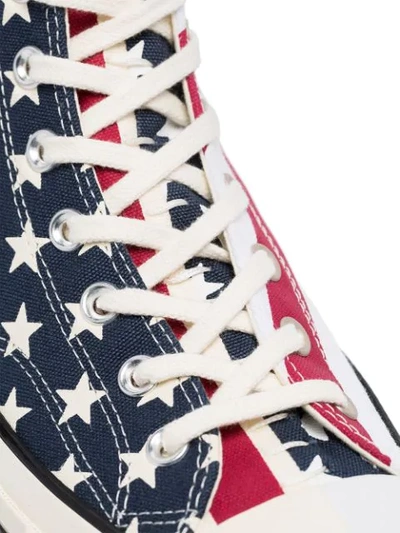 Shop Converse American Flag Print High-top Sneakers In Multicolour