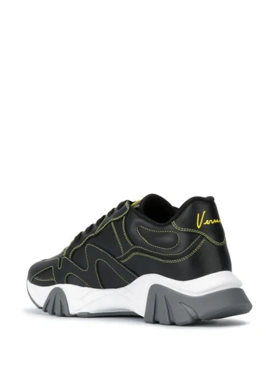 Shop Versace Medusa Squalo Sneakers In Black