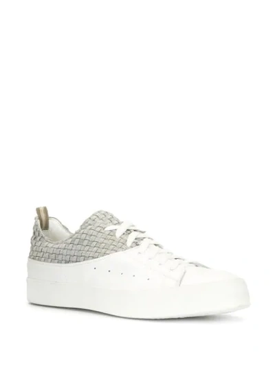 Shop Officine Creative Contrast Panel Low-top Sneakers In White