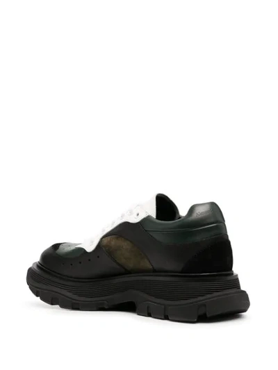 Shop Alexander Mcqueen Tread Slick Two-tone Sneakers In Black