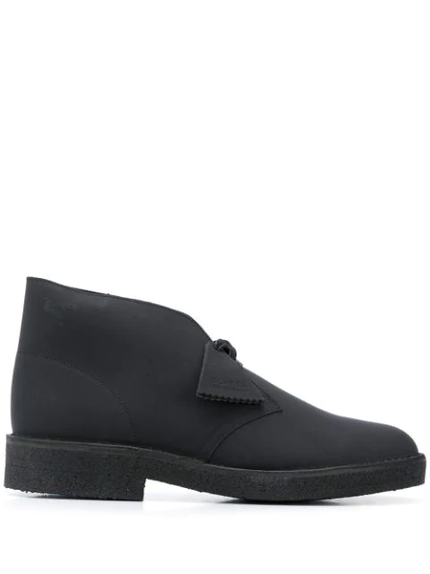 black leather desert clarks