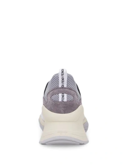 Shop Fendi Ffluid Low-top Sneakers In Grey