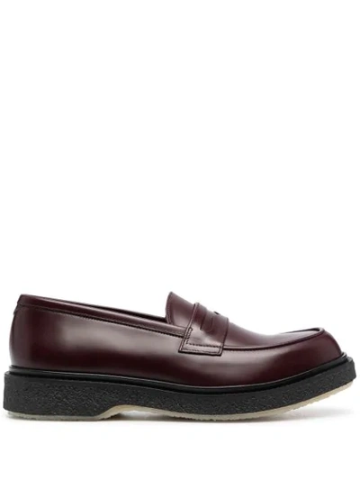 Shop Adieu Type 5 Leather Loafers In Red
