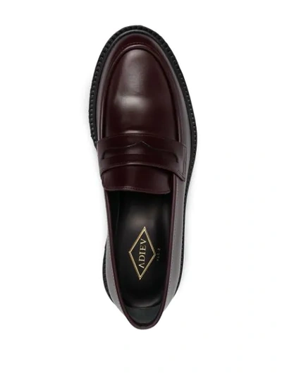 Shop Adieu Type 5 Leather Loafers In Red