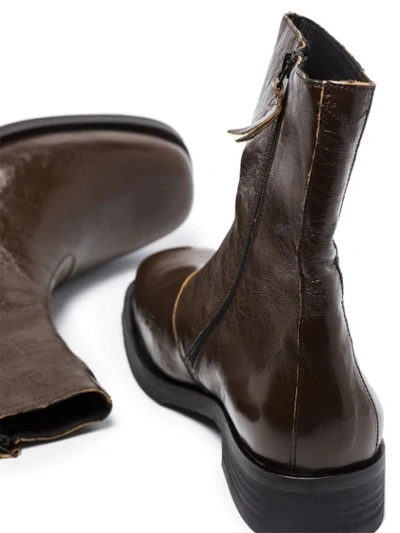Our Legacy Camion Boot Olive Leather In Green | ModeSens