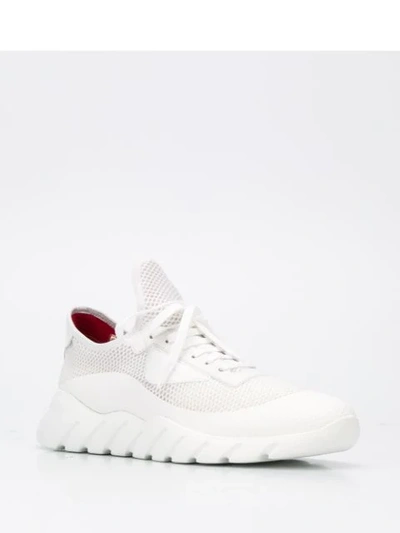 Shop Fendi Mesh Low-top Sneakers In White