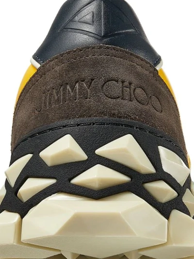 Shop Jimmy Choo Diamond Low-top Sneakers In Yellow