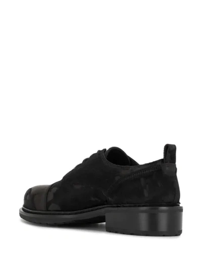 Shop Ann Demeulemeester Flocked Lace-up Shoes In Black