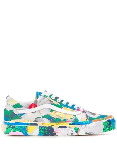 Kenzo X Vans Stylised Floral-print Old Skool Sneakers In Green | ModeSens