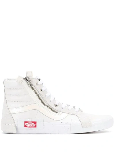 Vans Sk8-hi Reissue Cap Sneakers In White