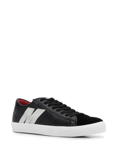 Shop Msgm M Appliqué Low-top Sneakers In Black