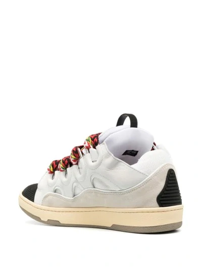 Shop Lanvin Statement-laces Low-top Sneakers In White