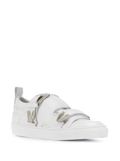 Shop Toga Virilis Double Strap Low Sneakers In White