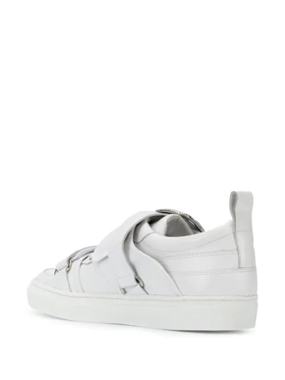 Shop Toga Virilis Double Strap Low Sneakers In White