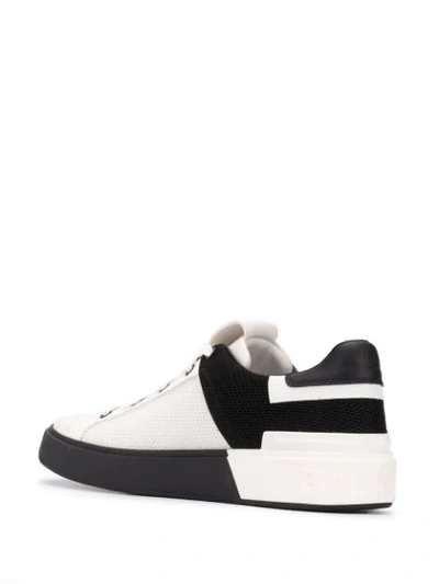 Shop Balmain B-court Low-top Sneakers In White