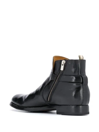 Shop Officine Creative Buckle Ankle Boots In Black