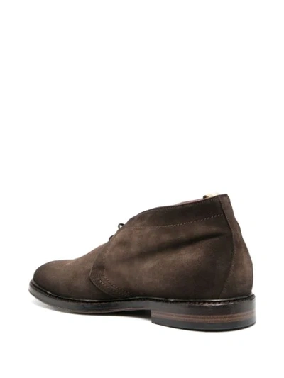 Shop Officine Creative Calf Leather Lace-up Desert Boots In Brown