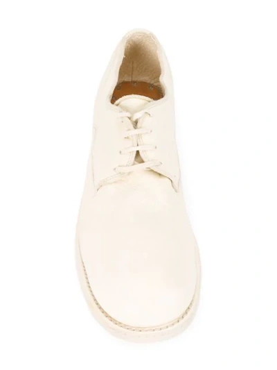 Shop Guidi Lace-up Derby Shoes In White