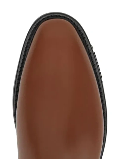 Shop Burberry Logo-detail Chelsea Boots In Brown