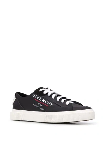 Shop Givenchy Side Logo Print Sneakers In Black