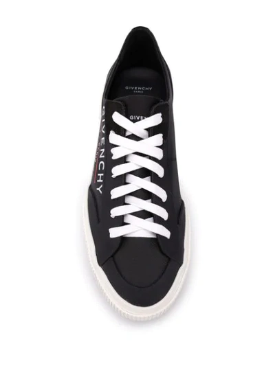 Shop Givenchy Side Logo Print Sneakers In Black