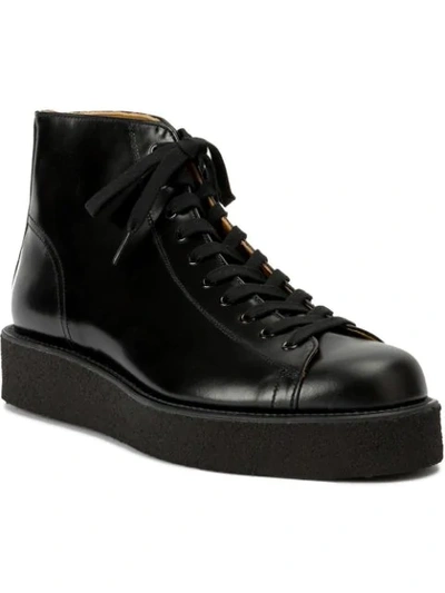 Shop Yohji Yamamoto Lace-up Boots In Black