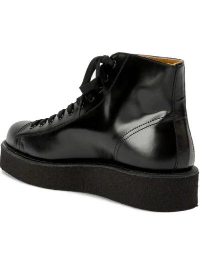 Shop Yohji Yamamoto Lace-up Boots In Black