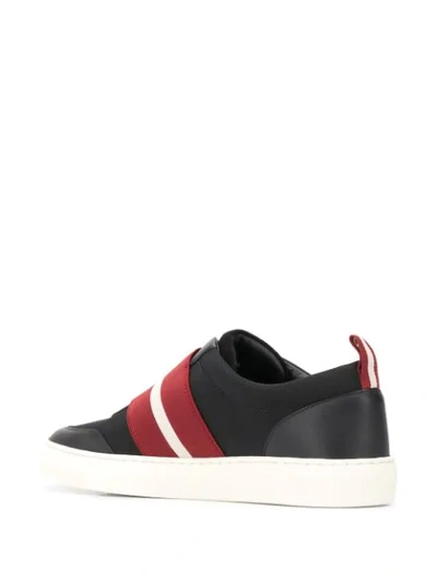 Shop Bally Striped Low-top Sneakers In Black