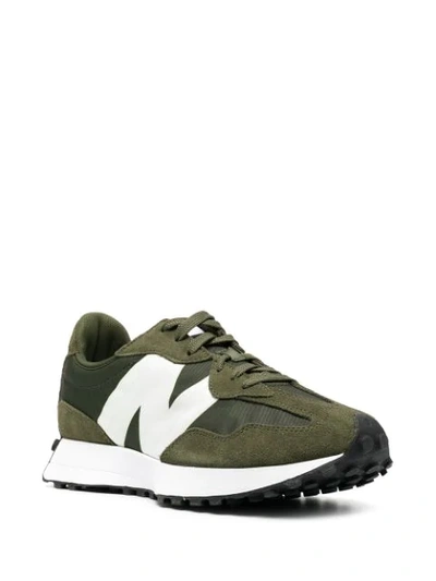 Shop New Balance 327 Low-top Sneakers In Green