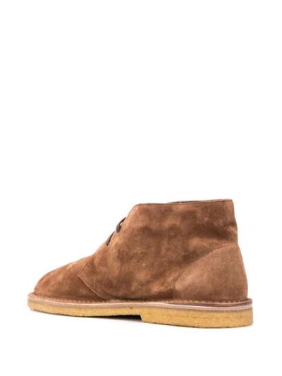 Saint Laurent Nino Desert Boots In Brown