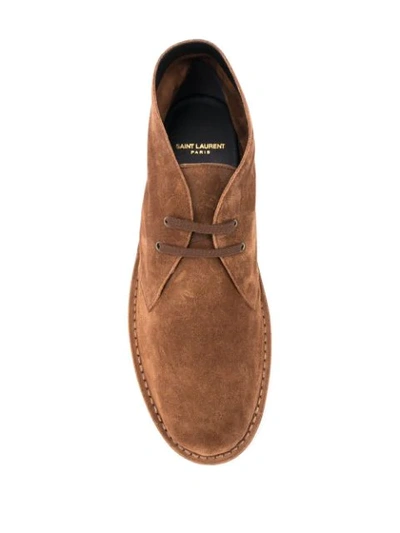 Saint Laurent Nino Desert Boots In Brown