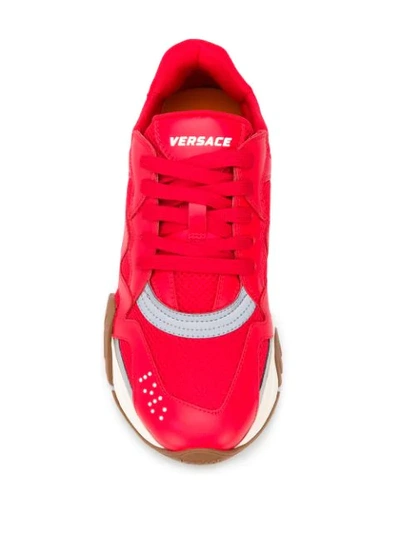 Shop Versace Squalo Low-top Sneakers In Red
