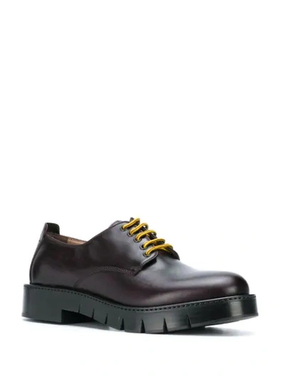 Shop Ferragamo Lace-up Leather Derby Shoes In Black