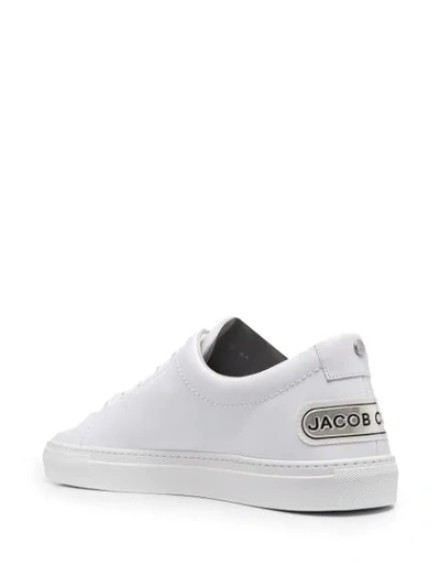 Shop Jacob Cohen Leather Trainers In White