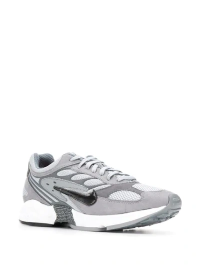 Shop Nike Mesh Panel Sneakers In Grey