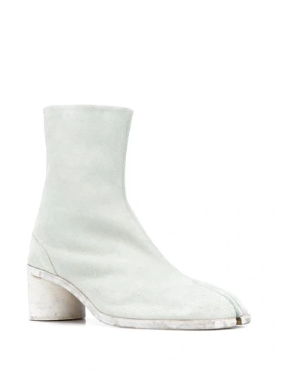 Shop Maison Margiela Tabi Toe Ankle Booties In Neutrals