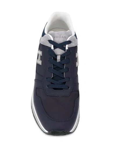 Shop Hogan H321 Logo Patch Sneakers In Blue