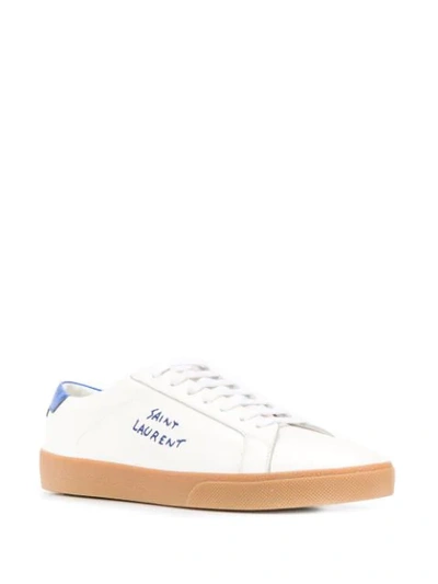 Shop Saint Laurent Court Classic Sl/06 Low-top Sneakers In White