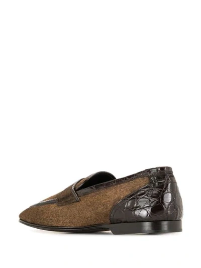 Shop Dolce & Gabbana Classic Loafers In Brown